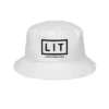 Embroidered "LIT" Bucket Hat — Black