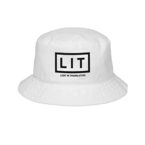 Embroidered "LIT" Bucket Hat — Black